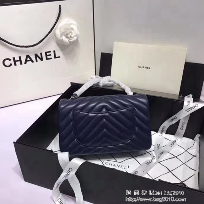 香奈兒CHANEL 升級版V線1116小羊皮肩背斜跨鏈條包 DSC1240